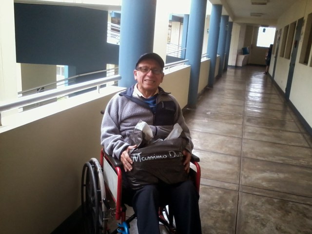 In front of the apartment (December 2013)