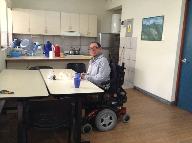 At breakfast time at the CASP apartment (2014)