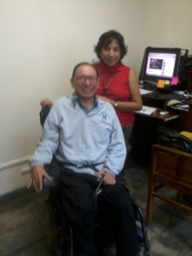With Denisse Ramos, coworker at the administration office (in 2014)